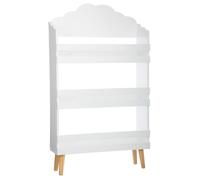 Etagère, bibliothèque blanche, armoire, étagère de rangement, organisateur - 3 niveaux, 58 x 18 x 100 cm
