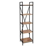 Atmosphera Étagère industrielle Edena – 5 niveaux H 180 cm Bois d'acacia & métal