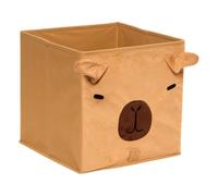 Atmosphera - Boîte de Rangement Joey carré Pliable 29x29cm Marron