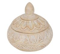 Créateur d'intérieur Boîte Déco Oriental Résine 15cm Beige