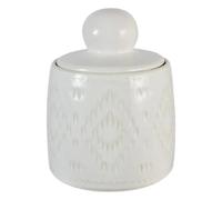 Atmosphera Boîte déco ronde en grès - Blanc