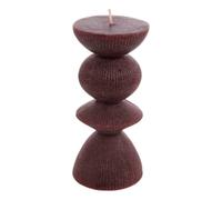 Atmosphera - Bougie décorative Homy ronde H.15cm - Bordeaux