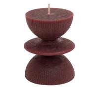 Atmosphera - Bougie décorative Homy ronde H.9cm - Bordeaux