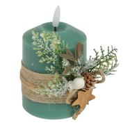 Bougie LED déco branche H.10cm vert - Atmosphera Créateur d'intérieur