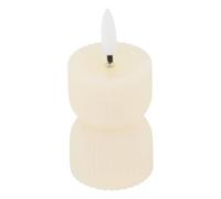 Atmosphera - Bougie LED Fancy ronde H.9cm beige - Modèle a