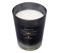 Atmosphera - Bougie Parfumée Alma Ébène et Tonka - Verre Fumé - D 13,2 x H 16,2 cm, 855g - Combustion 100h - Pour Salon, Chambre, Décoration d'Intérieur