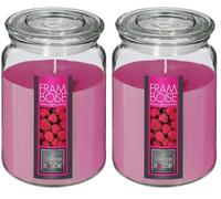 Atmosphera - Bougie parfumée - framboise - 510g (Lot de 2)
