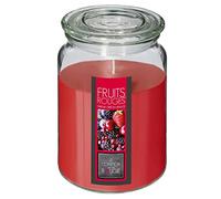 Atmosphera – Bougie parfumée Fruits rouges – Bocal en verre 510 g avec couvercle