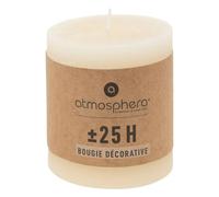 Atmosphera - Bougie ronde Olia D6,7cm blanc ivoire