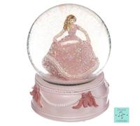 Atmosphera – Boule à neige musicale Princesse 14 cm Rose
