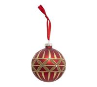 Atmosphera Boule de Noël Féerie Folk - Rouge