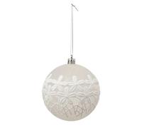Créateur d'intérieur - Boule de Noël Fleur en Dentelle 8cm Blanc