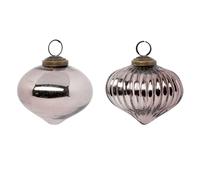 Atmosphera Boules de Noël en verre - Marron