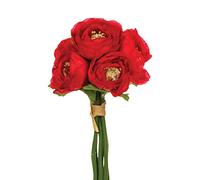 Atmosphera - Bouquet de 6 renoncules artificielles - H25 cm - Rouge