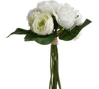 Bouquet de fleurs artificielles blanches - H. 30 cm