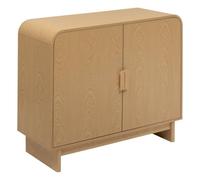 Atmosphera - Buffet 2 Portes 2 étagères Lee Beige 100x40cm