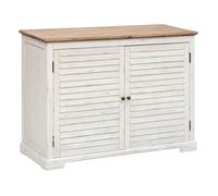 Atmosphera - Buffet 2 portes en bois OLBIA - Blanc et beige