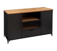 Atmosphera – Buffet CIERNA – 2 portes et 2 tiroirs en bois – Noir et marron