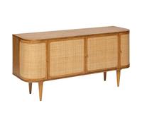 Atmosphera - Buffet 4 portes kisco hévéa rotin 150x75cm