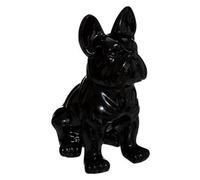Atmosphera - Statuette Bulldog - céramique - Noir - H12 cm