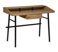 Atmosphera - Bureau Josan en MDF avec 1 tiroir de rangement central - Effet Chêne - Josan Effet chêne et noir G