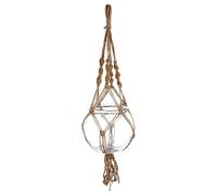 Atmosphera - Cace Pot en Verre + Corde Raffia H16