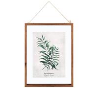 Atmosphera - Cadre Décoratif Elody Motif Végétal, Effet Bois - 38 x 48 cm, À Suspendre - pour Salon, Chambre, Bureau