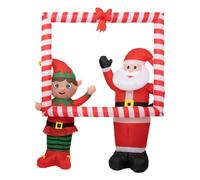 Atmosphera - Cadre père noël et Lutin Gonflable h.180cm