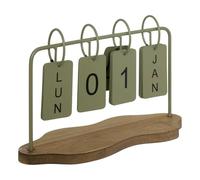 Atmosphera - Calendrier décoratif Fred 25x10x16cm - Vert