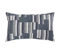 Créateur d'intérieur - Coussin Déco en Jacquard Chenillé "Calix" 30x50cm Bleu Encre