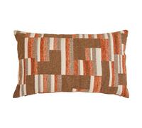 Créateur d'intérieur - Coussin Déco en Jacquard Chenillé "Calix" 30x50cm Ambre
