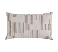 Créateur d'intérieur - Coussin Déco en Jacquard Chenillé "Calix" 30x50cm Beige