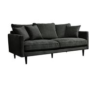 Atmosphera - Canapé 3 Places Candice Kaki - Tissu Velours Déperlant - L194 cm - Fabriqué en France - pour Salon, Séjour