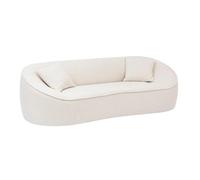 Atmosphera Canapé droit bouclette - Blanc