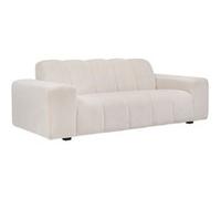 Atmosphera - Canapé fixe en tissu côtelé PALMA - 3 places - Ivoire - Palma Beige G