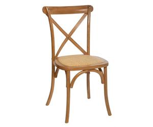 Atmosphera Chaise bistrot Design d'antan en Bois Isak - Marron