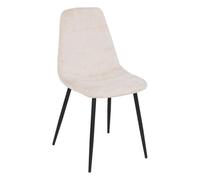 Atmosphera - Chaise de Salle à Manger Tyka Beige - L 51 x P 45 x H 87 cm, Revêtement Tissu - pour Intérieur, Cuisine, Salon