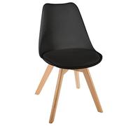 Chaise ""Baya"" pieds hêtre noir - Atmosphera Créateur d'intérieur