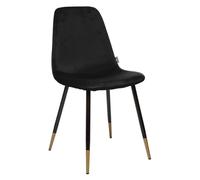 Atmosphera - Chaise Tyka Noire en Velours