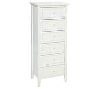 Chiffonnier ""Charme"" blanc 6 tiroirs - Atmosphera Créateur d'intérieur