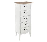 Chiffonnier en bois Chrysa - L. 45 x H. 113 cm - Blanc