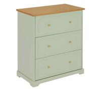 Atmosphera – Commode Mohéa – 3 tiroirs – 81 cm – Vert céladon
