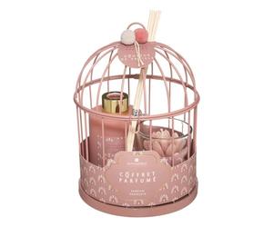Atmosphera - Coffret Cadeau Parfumé Merveilleuse - Cage, Bougie et Diffuseur 100ml, D 14 x H 20 cm - Parfum d'Ambiance, Décoration Bohème