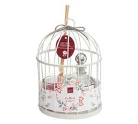 Atmosphera - Coffret Cage en métal avec Flacon Diffuseur et Bougie Lola Collection Poésie à l'anglaise