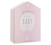 Atmosphera Coffret de naissance avec boite à souvenirs + cadre photo - Forme Maison - Coloris ROSE