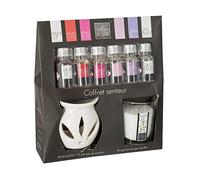 Atmosphera Coffret senteur brûle-parfum 6 huiles et bougie fruits rouges