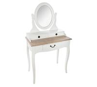 Coiffeuse ""Chrysa"" blanc 3 tiroirs - Atmosphera Créateur d'intérieur