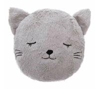 Coussin enfant chat gris D28cm - Atmosphera Créateur d'intérieur