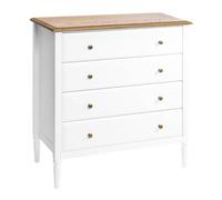Commode ""Solen"" bois blanc 5 tiroirs - Atmosphera Créateur d'intérieur