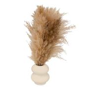 Atmosphera - Composition Florale Artificielle Glen et Son Vase en Céramique Blanc, H 42 cm - Style Bohème, pour Salon, Centre de Table